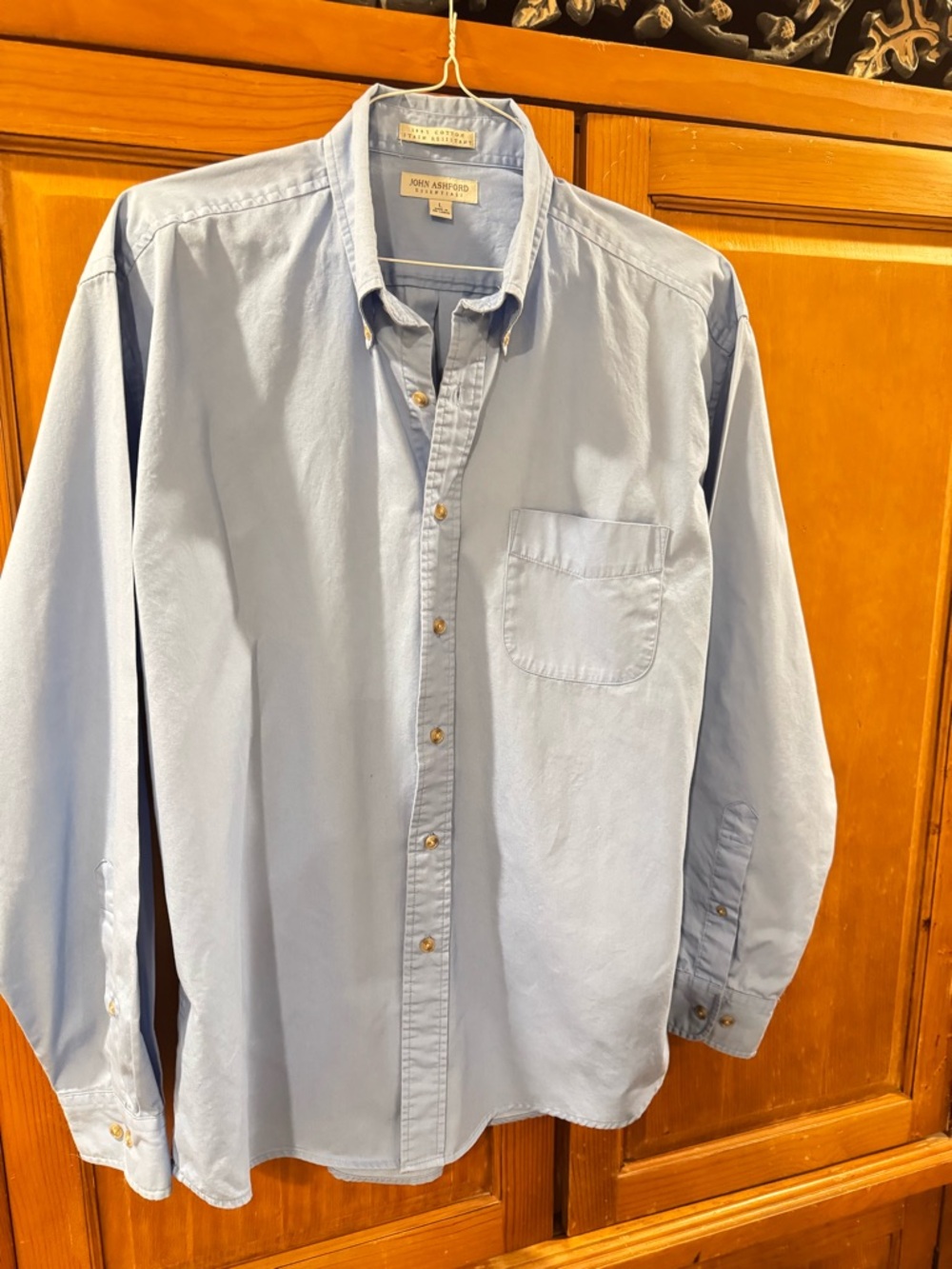 John Ashford Pale Blue Casual Button-Down Shirt